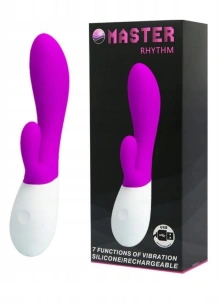 Wibrator Króliczek Masster Rhythm 7 Function USB Purple Pretty Love Ładowany USB Fioletowy | 100% ORYGINAŁ| DYSKRETNA PRZESYŁKA